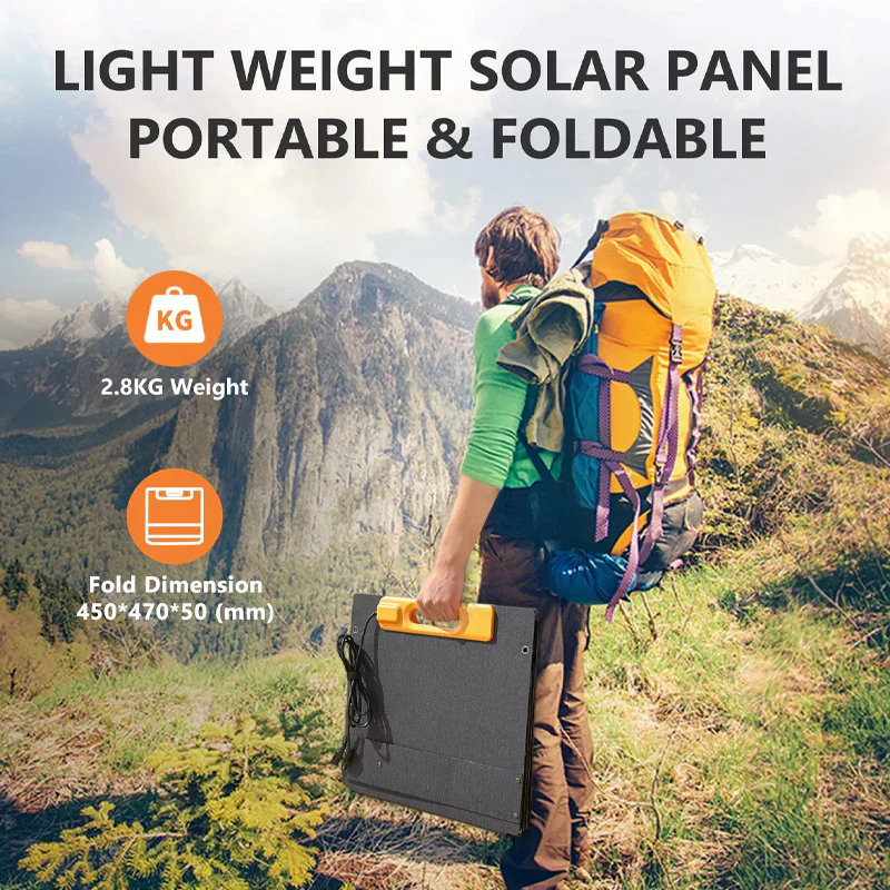 120W Portable Solar Panel – Foldable Off-Grid Power Solution - Image 4
