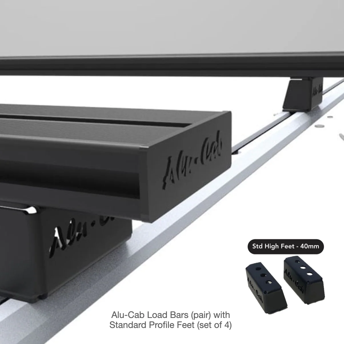 Alu-Cab HD Load Bar & Mounting Feet Kit (Pair + 4 Feet) - Image 4