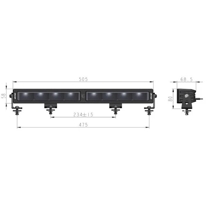 BrightSource Heated Single Row 20" Light Bar - Image 4